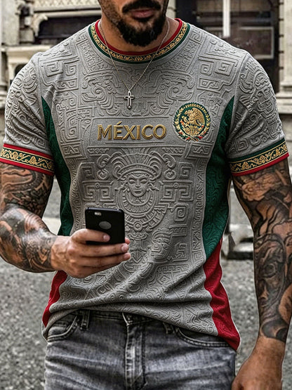 Camiseta estampada con diseño orgulloso de México para hombre