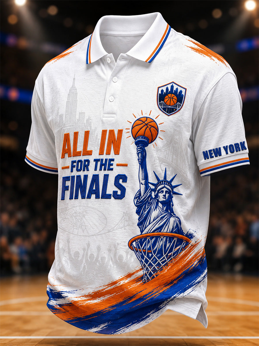 Men's Gift For Basketball Fans Print Casual Polo