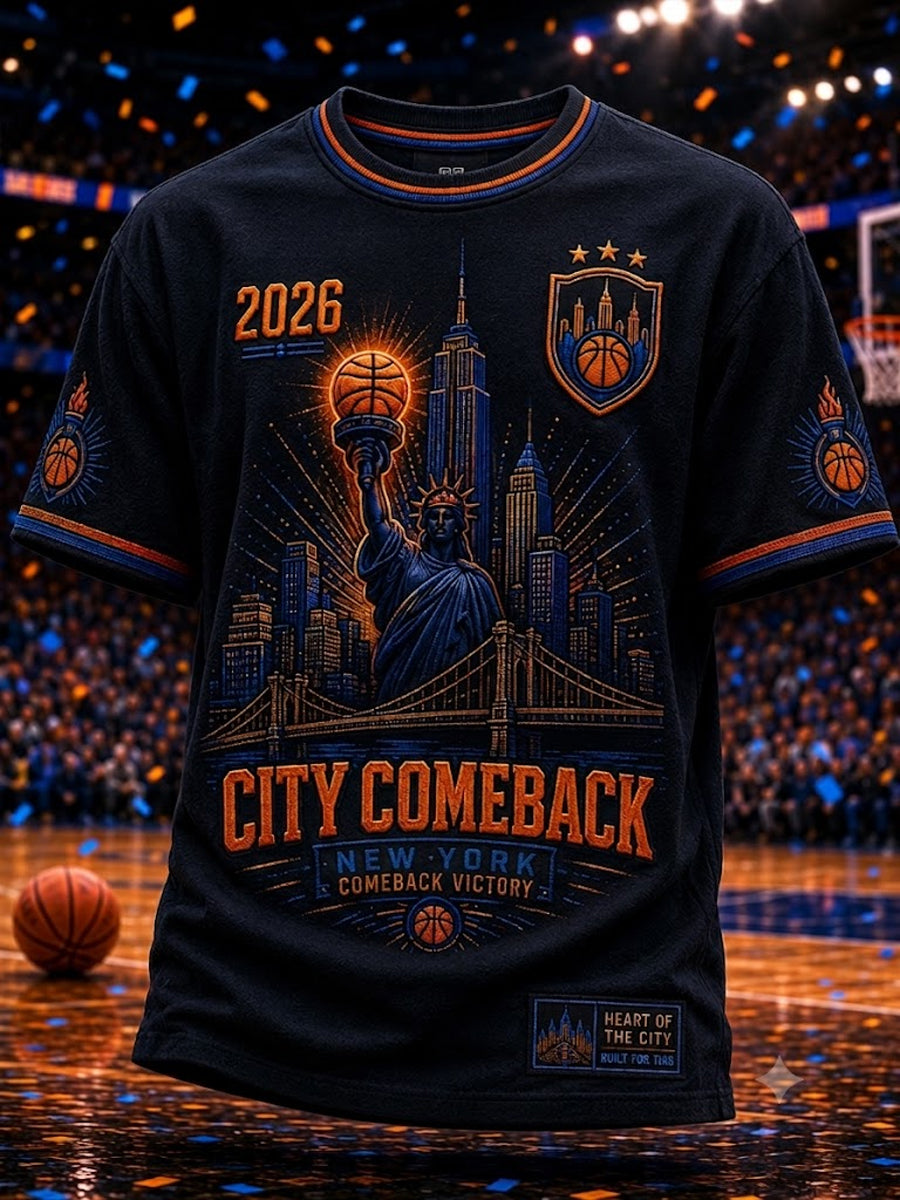 Men's Classic Basketball Fan Graphic Short Sleeve T-shirt