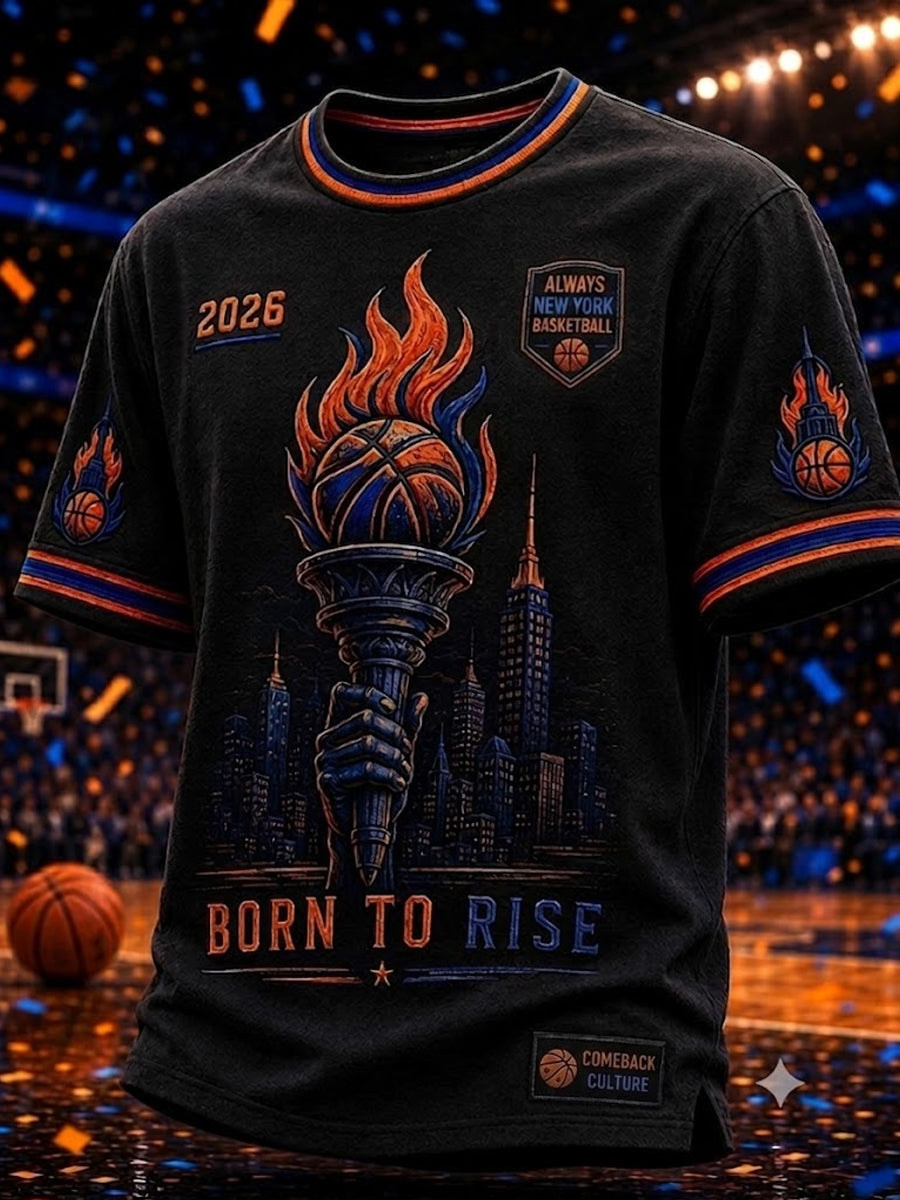 Men's Classic Basketball Fan Graphic Short Sleeve T-shirt