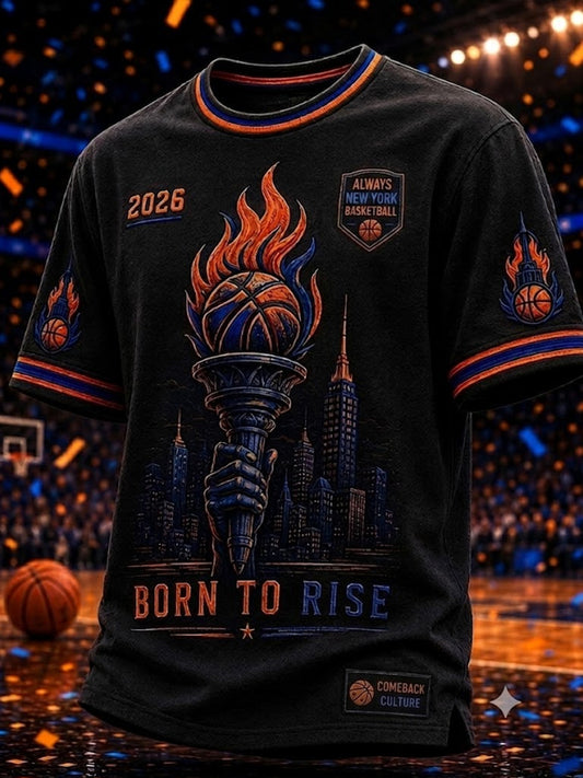 Men's Classic Basketball Fan Graphic Short Sleeve T-shirt