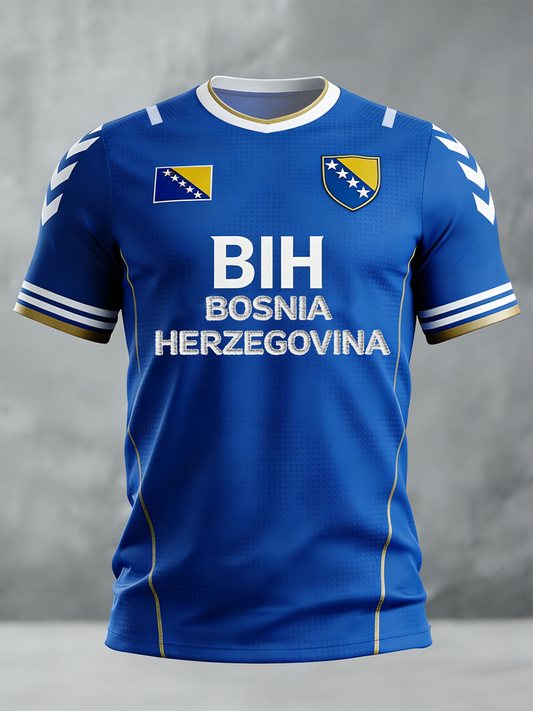 Muška Bosna ZMAJEVI Nogomet ljubavnik Tiskane kratke rukave t-majica