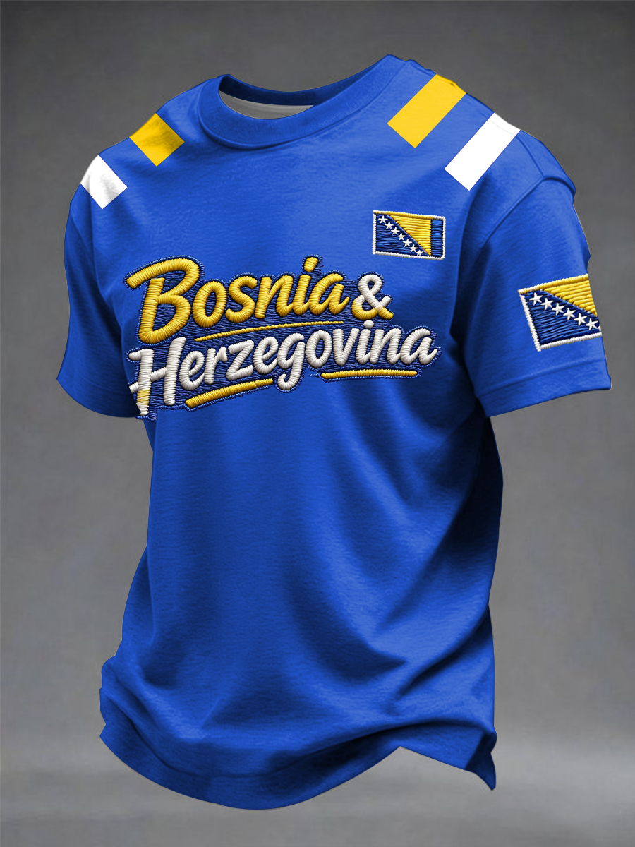 Muški majica s kratkim rukavima Bosnia ZMAJEVI s motivom za ljubitelje nogometa