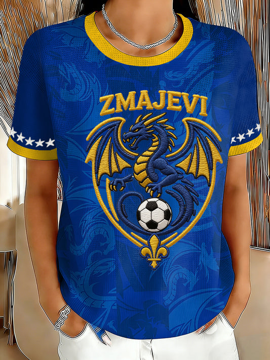 Ženska Bosna ZMAJEVI Nogomet ljubavnik Tiskane Vafl vrha