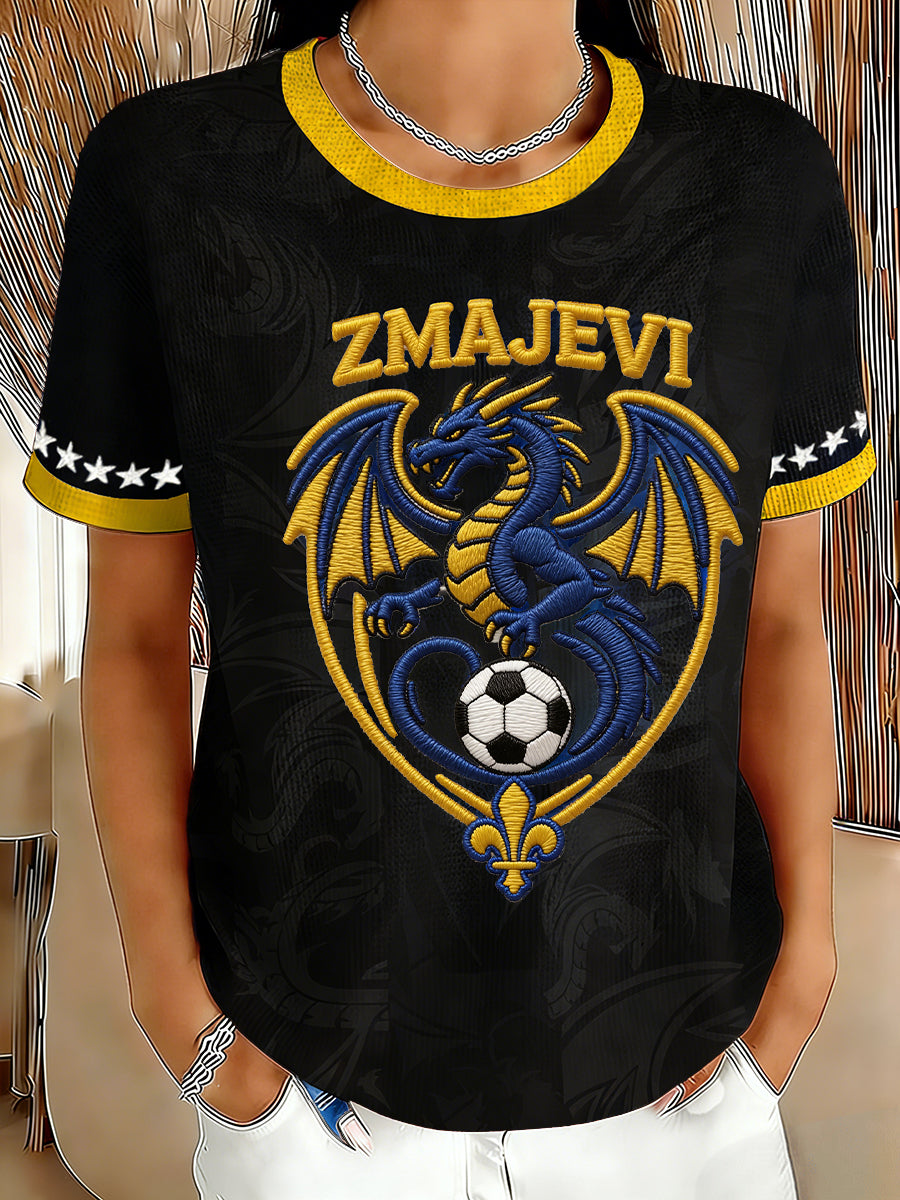 Ženska Bosna ZMAJEVI Nogomet ljubavnik Tiskane Vafl vrha