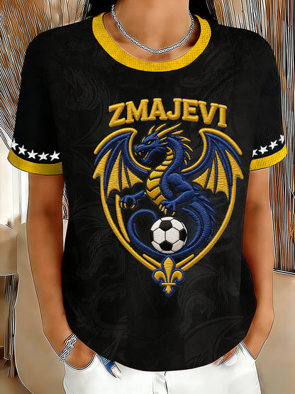 Ženska Bosna ZMAJEVI Nogomet ljubavnik Tiskane Vafl vrha
