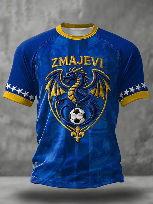 Muški Bosno ZMAJEVI Nogomet ljubavnik Tiskana majica