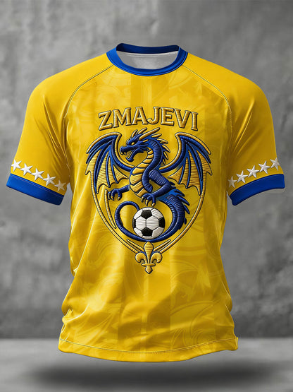 Muški Bosno ZMAJEVI Nogomet ljubavnik Tiskana majica