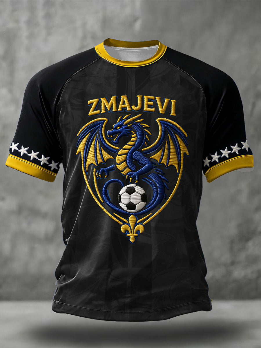 Muški Bosno ZMAJEVI Nogomet ljubavnik Tiskana majica