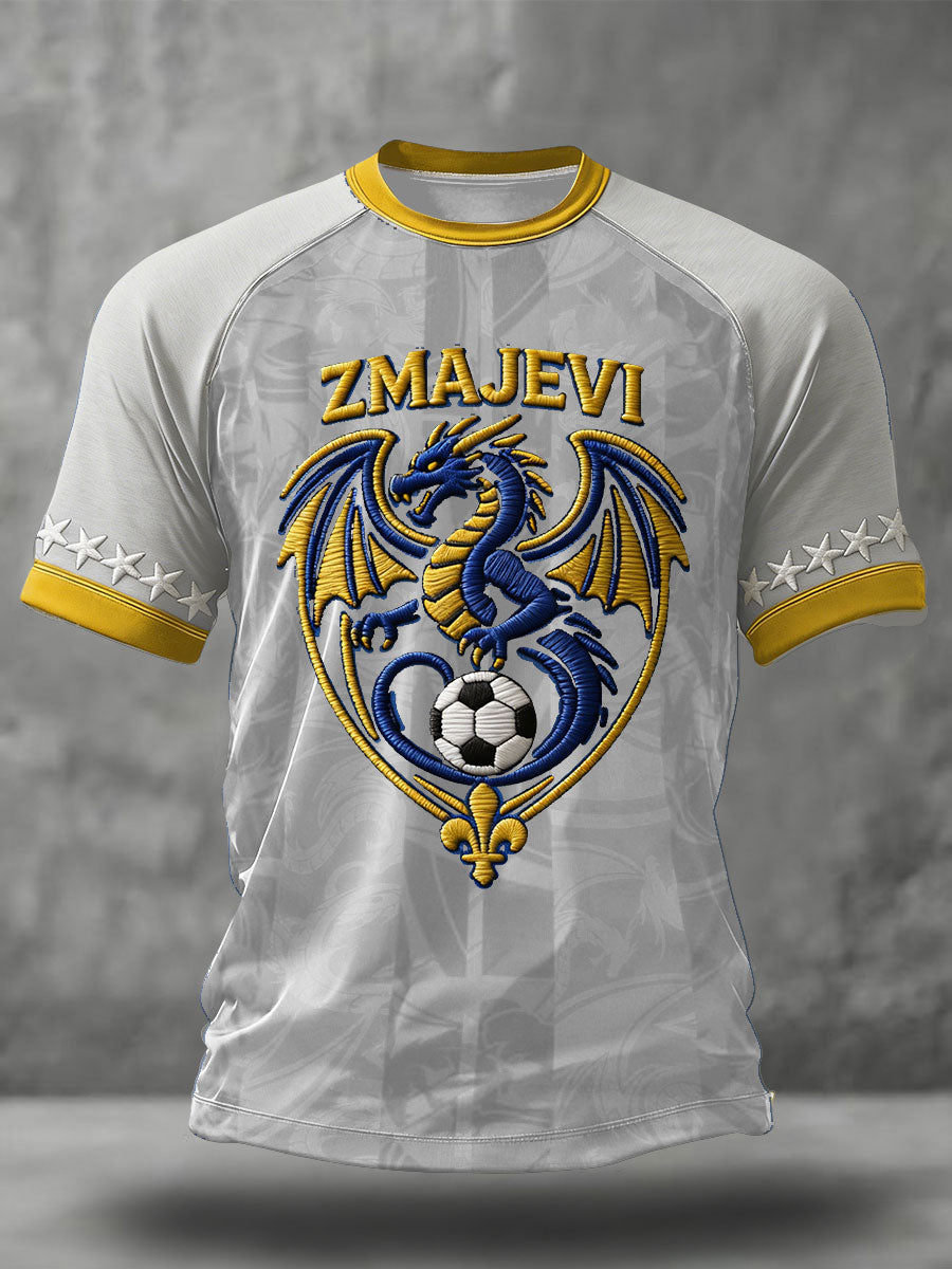 Muški Bosno ZMAJEVI Nogomet ljubavnik Tiskana majica