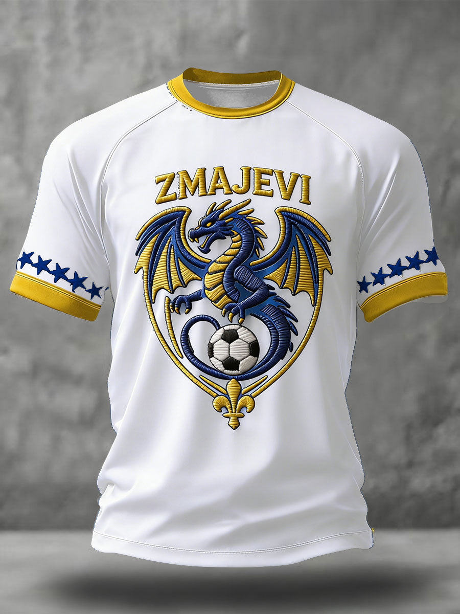 Muški Bosno ZMAJEVI Nogomet ljubavnik Tiskana majica