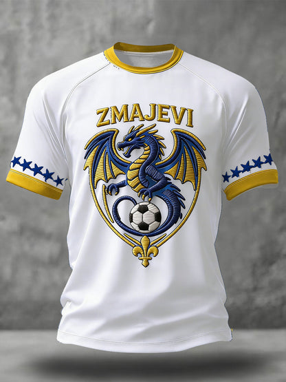 Muški Bosno ZMAJEVI Nogomet ljubavnik Tiskana majica
