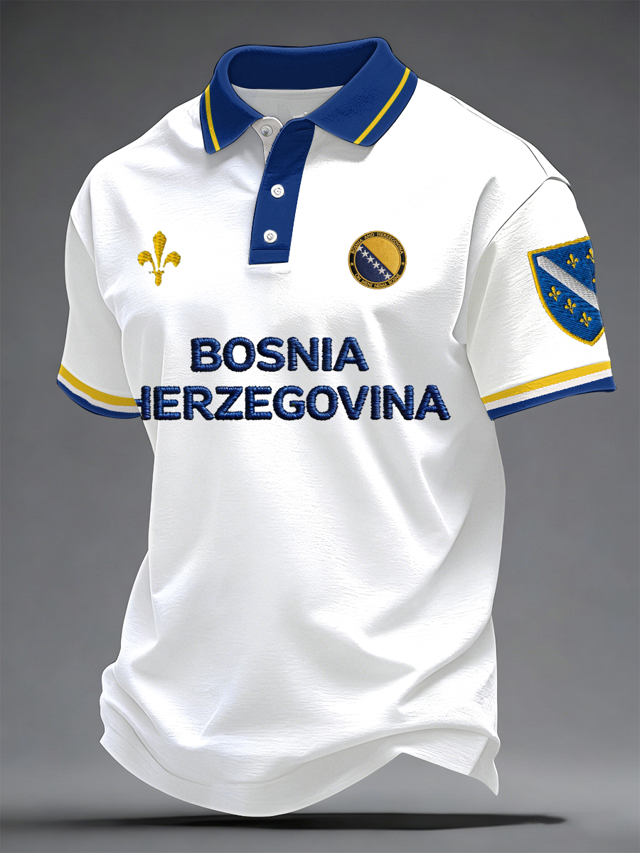 Muška Bosne ZMAJEVI Nogomet ljubavnik Tiskana polo košulja