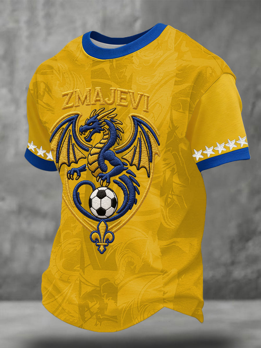 Muški nogometni majica s natpisom „Bosna ZMAJEVI“