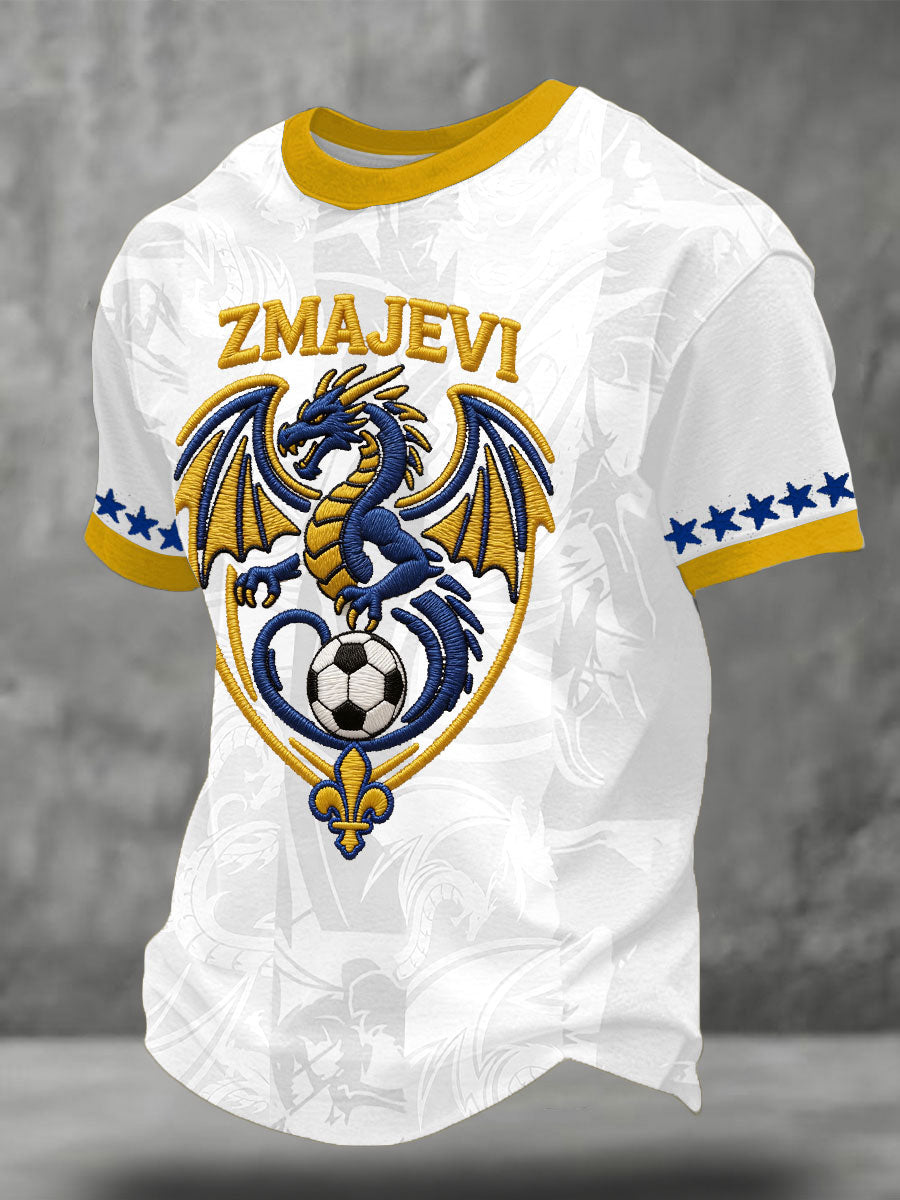 Muški nogometni majica s natpisom „Bosna ZMAJEVI“