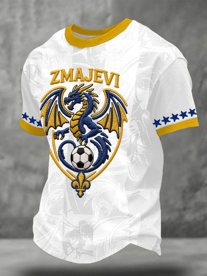Muški nogometni majica s natpisom „Bosna ZMAJEVI“