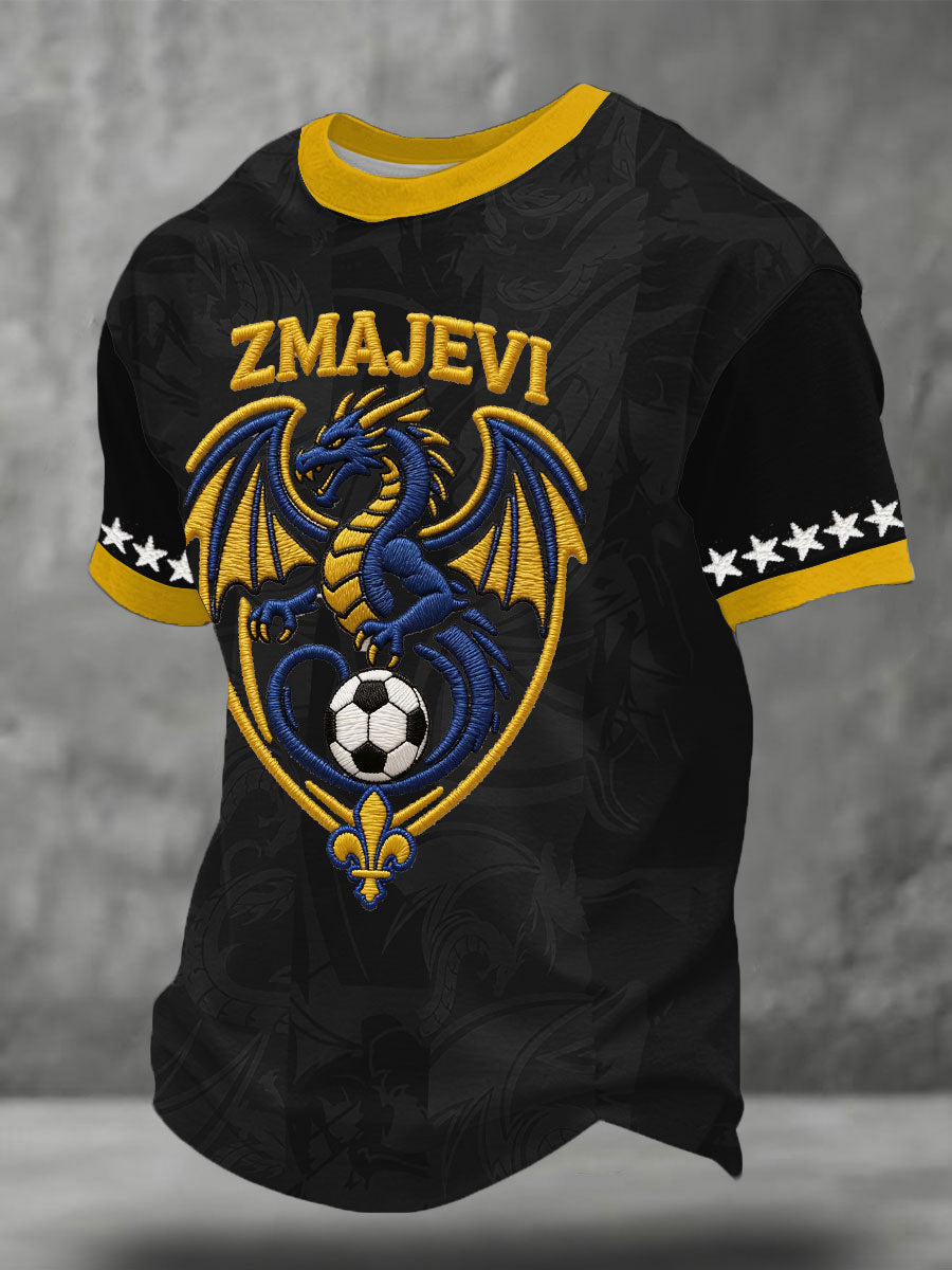 Muški nogometni majica s natpisom „Bosna ZMAJEVI“