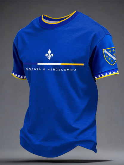 Muška Bosna ZMAJEVI Nogomet ljubavnik Tiskana majica
