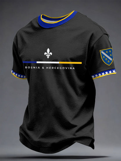 Muška Bosna ZMAJEVI Nogomet ljubavnik Tiskana majica