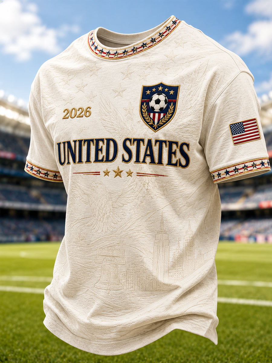 Men's Gift For Soccer Fans Print Casual Tee