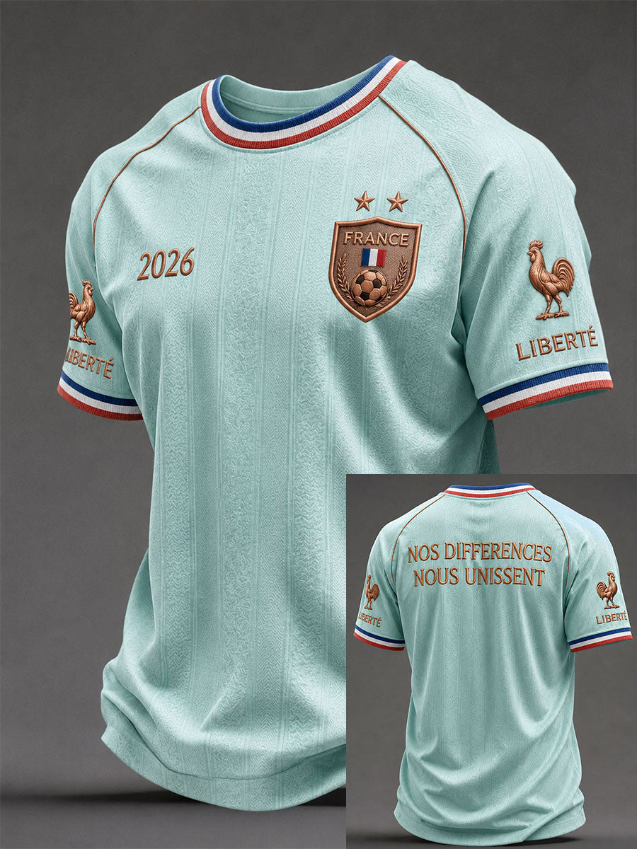 T-shirts de football français pour hommes