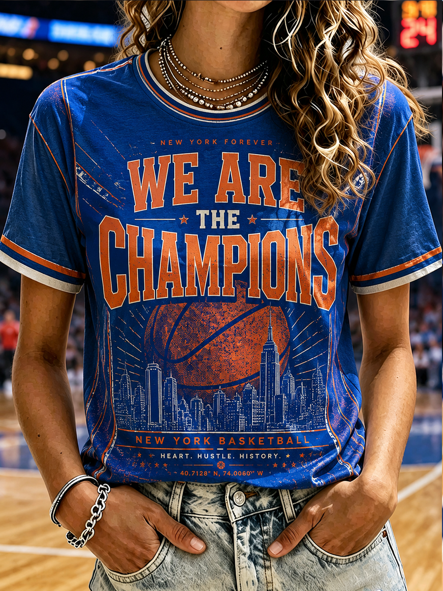 Women's WE ARE THE CHAMPIONS short-sleeved T-shirt