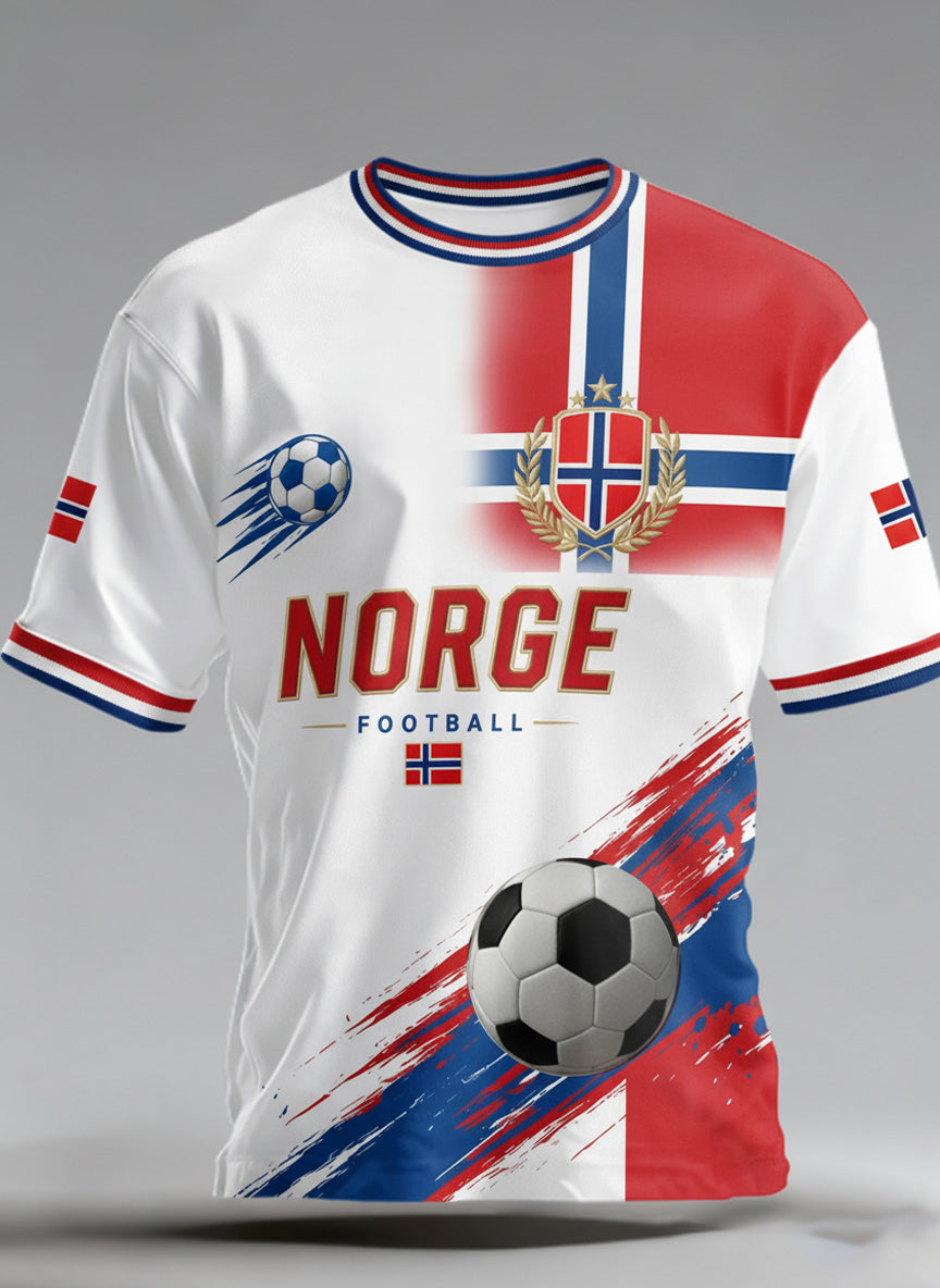 Men's Norwegian Football Match Art Print T-Shirt