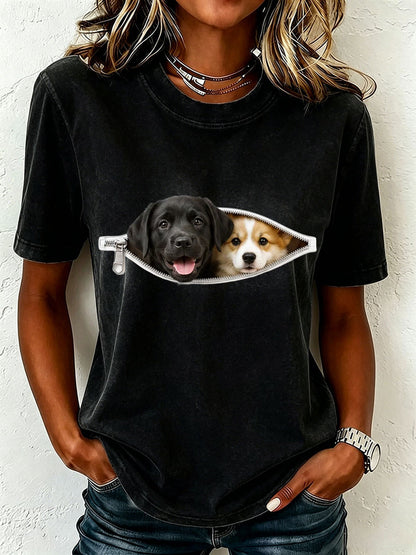 Women's Lovely Labrador and Corgi T-Shirt