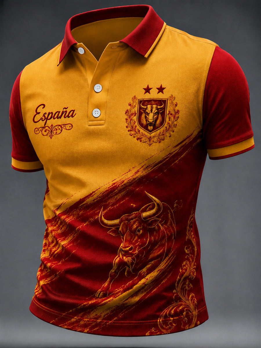 Camiseta informal con estampado de España para hombre