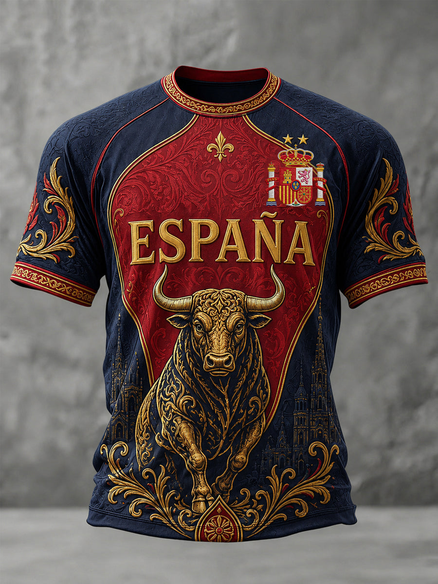 Camiseta casual para hombres con estampado «We Are The Champions 2026»; regalo para aficionados al fútbol en celebración del título de España