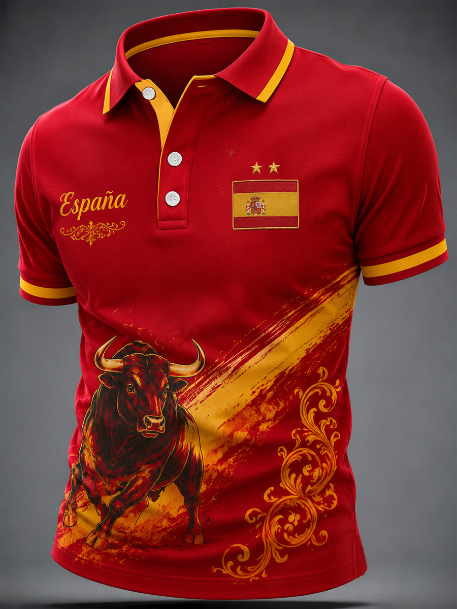 Camiseta informal con estampado de España para hombre
