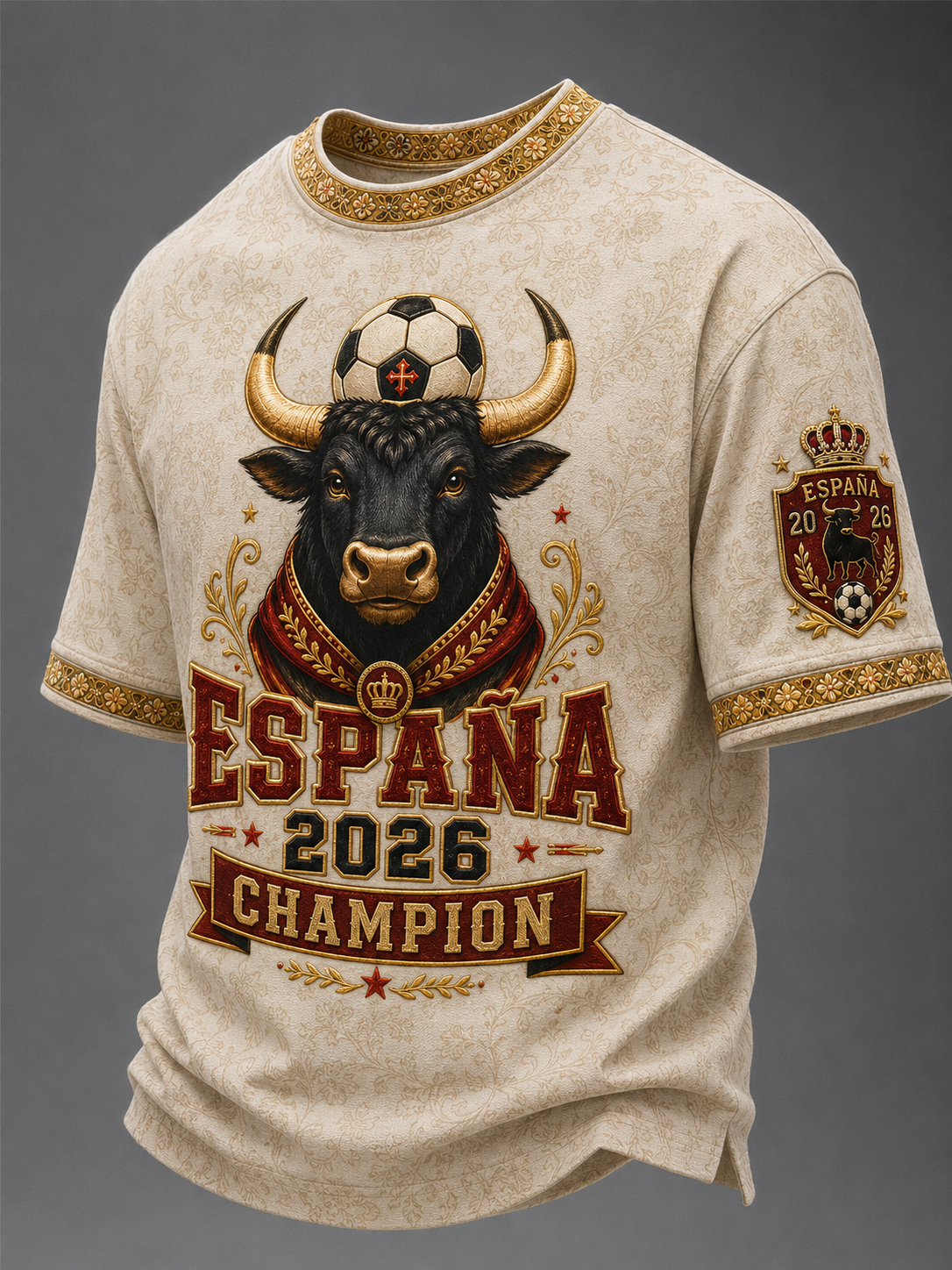 Camiseta de fútbol española de manga corta para hombre