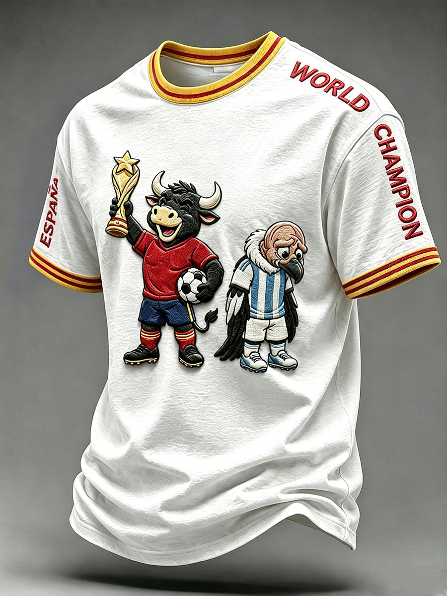 Camiseta de manga corta España, campeona masculina