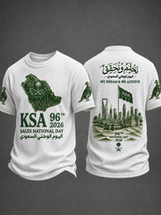 Men's Saudi National Day Waffle Short Sleeve Tee