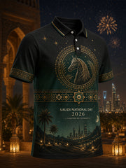 Men's Saudi Arabian National Day Commemorative Art Print Polo