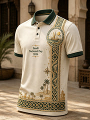 Men's Saudi Arabian National Day Commemorative Art Print Polo