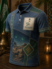 Men's Saudi Arabian National Day Commemorative Art Print Polo