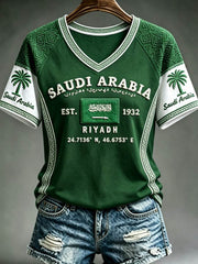 Women's Saudi Arabia's 96th National Day Our Pride Lies in Our Nature T-shirt