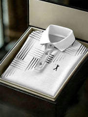 Men's Vintage Business Style Printed Casual Polo Shirt