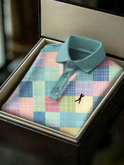 Men's Vintage Business Style Printed Casual Polo Shirt