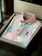 Men's Vintage Business Style Printed Casual Polo Shirt