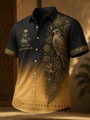 Men's Saudi Arabia National Day Commemorative Art Print Short-Sleeve Shirt