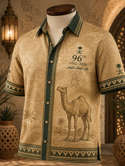 Men's Saudi Arabia National Day Commemorative Art Print Short-Sleeve Shirt