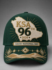 Unisex Vintage Saudi National Day Art Print Casual Hat