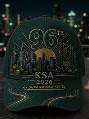 Unisex Vintage Saudi National Day Art Print Casual Hat