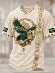 Men's Saudi Arabia National Day V-Neck T-Shirt